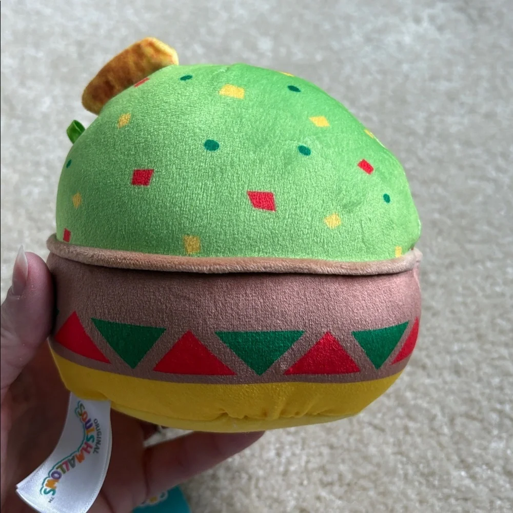 Squishmallows Gideon Guacamole and Chips Plush Toy Green Stuffed Toy 5”